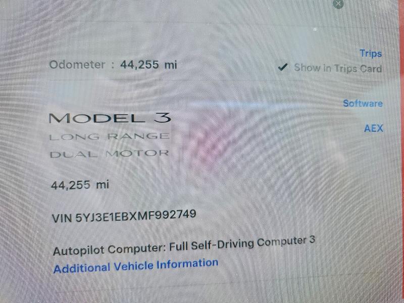 Aukcja sprzedaży 2021 Tesla Model 3, vin: 5YJ3E1EBXMF992749, numer aukcji: 53987346
