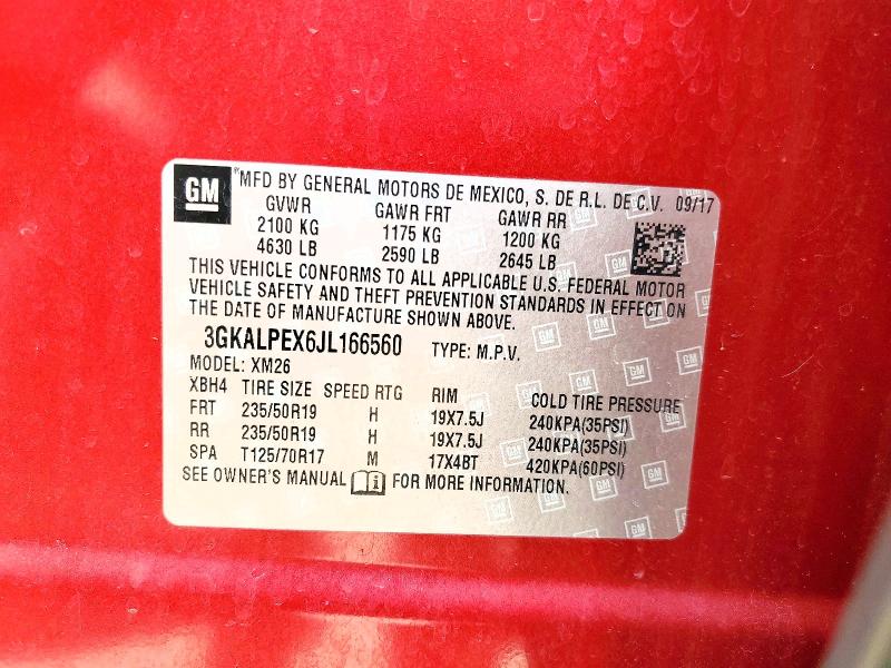 2018 Gmc Terrain მანქანა იყიდება აუქციონზე, vin: 3GKALPEX6JL166560, აუქციონის ნომერი: 53451276