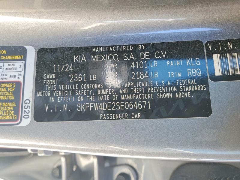 Продажа на аукционе авто 2025 Kia K4, vin: 3KPFW4DE2SE064671, номер лота: 52535116