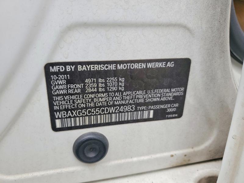 Aukcja sprzedaży 2012 Bmw 528, vin: WBAXG5C55CDW24983, numer aukcji: 52513626