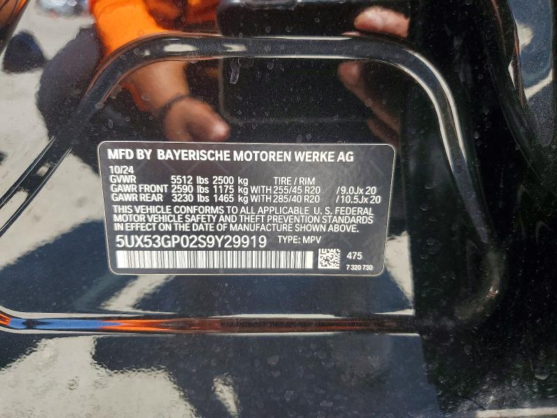 Продаж на аукціоні авто 2025 Bmw X3, vin: 5UX53GP02S9Y29919, номер лоту: 52488226