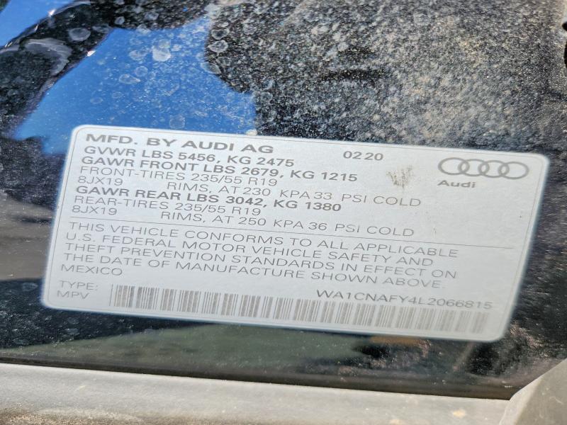 Aukcja sprzedaży 2020 Audi Q5, vin: WA1CNAFY4L2066815, numer aukcji: 52782756