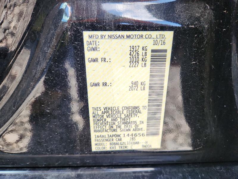 Aukcja sprzedaży 2017 Nissan Altima, vin: 1N4AL3AP0HC144656, numer aukcji: 53413066