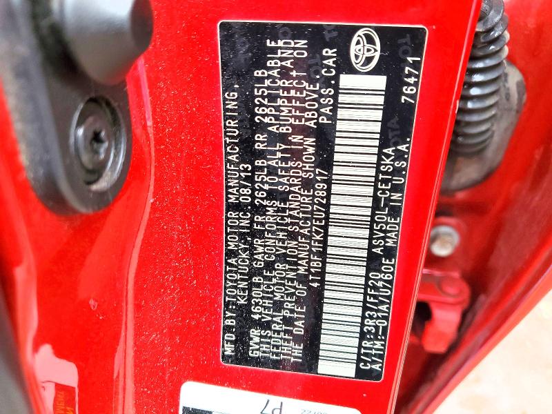 55582206 :رقم المزاد ، 4T1BF1FK7EU728917 vin ، 2014 Toyota Camry مزاد بيع