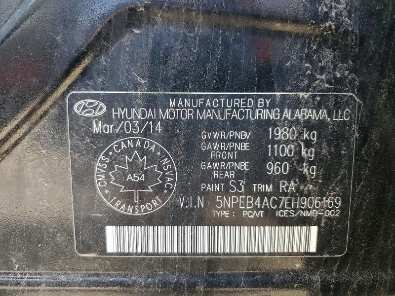 Aukcja sprzedaży 2014 Hyundai Sonata, vin: 5NPEB4AC7EH906169, numer aukcji: 51803656