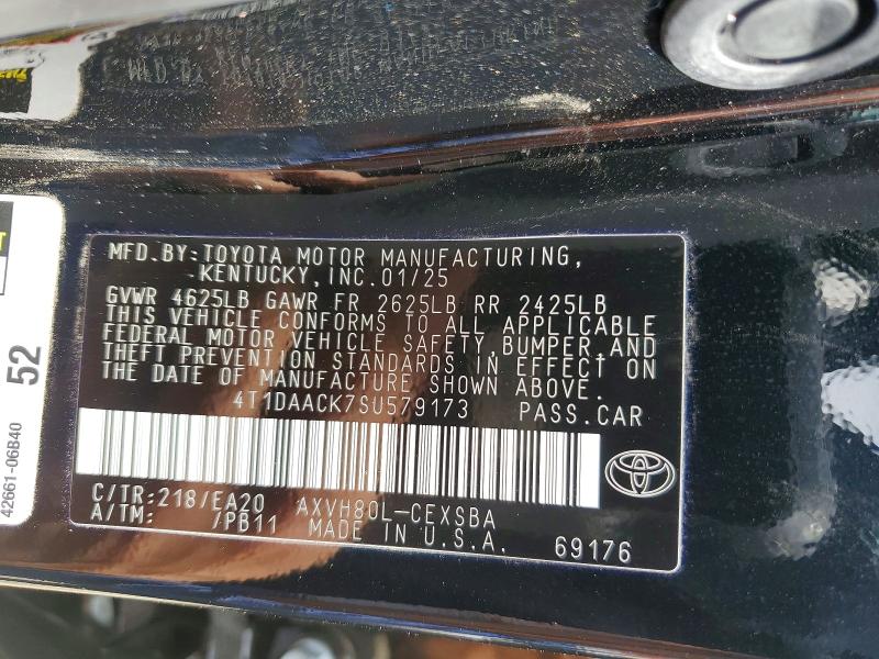 Продажа на аукционе авто 2025 Toyota Camry, vin: 4T1DAACK7SU579173, номер лота: 54429906