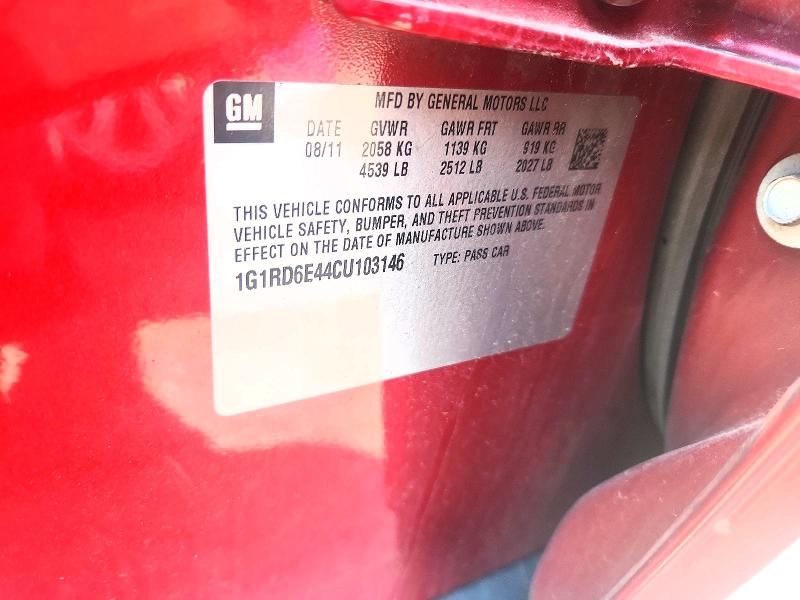 Продаж на аукціоні авто 2012 Chevrolet Volt, vin: 1G1RD6E44CU103146, номер лоту: 53749556