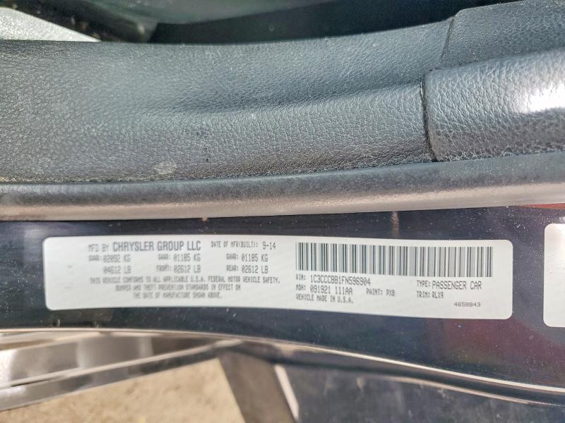 Продаж на аукціоні авто 2015 Chrysler 200, vin: 1C3CCCBB1FN596904, номер лоту: 54044686
