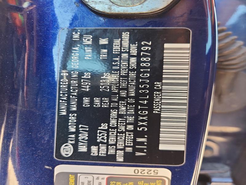 53530756 :رقم المزاد ، 5XXGT4L35JG188792 vin ، 2018 Kia Optima مزاد بيع