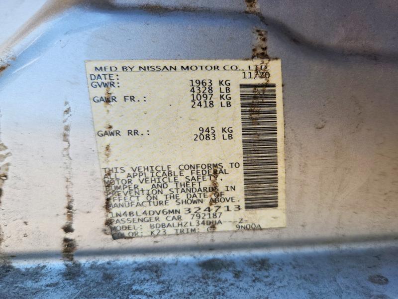 52221626 :رقم المزاد ، 1N4BL4DV6MN324713 vin ، 2021 Nissan Altima مزاد بيع