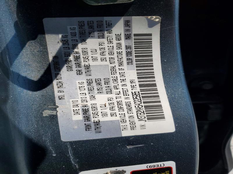 53706876 :رقم المزاد ، JM3TB2MA5A0225965 vin ، 2010 Mazda Cx-9 مزاد بيع