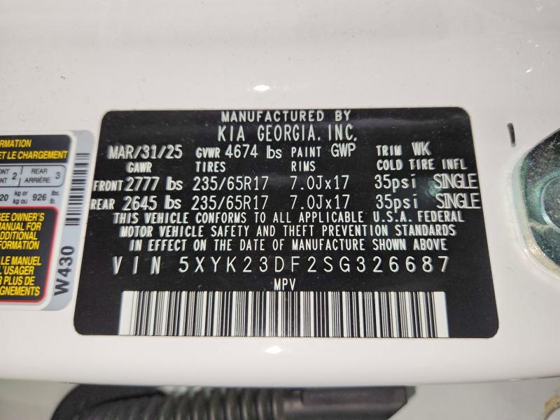 Продажа на аукционе авто 2025 Kia Sportage, vin: 5XYK23DF2SG326687, номер лота: 53062456
