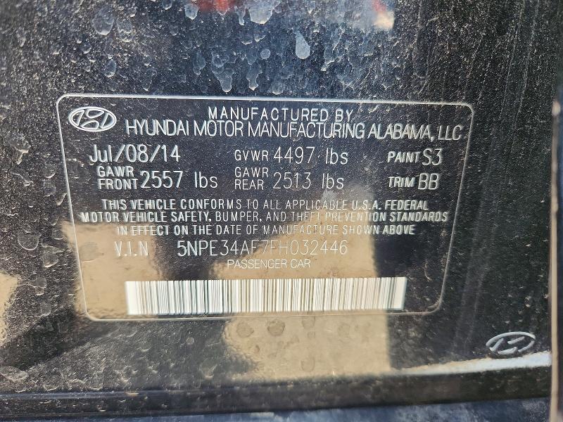 Продажа на аукционе авто 2015 Hyundai Sonata, vin: 5NPE34AF7FH032446, номер лота: 53834776
