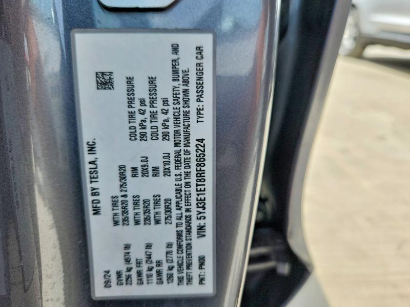 Aukcja sprzedaży 2024 Tesla Model 3, vin: 5YJ3E1ET8RF865224, numer aukcji: 53951216