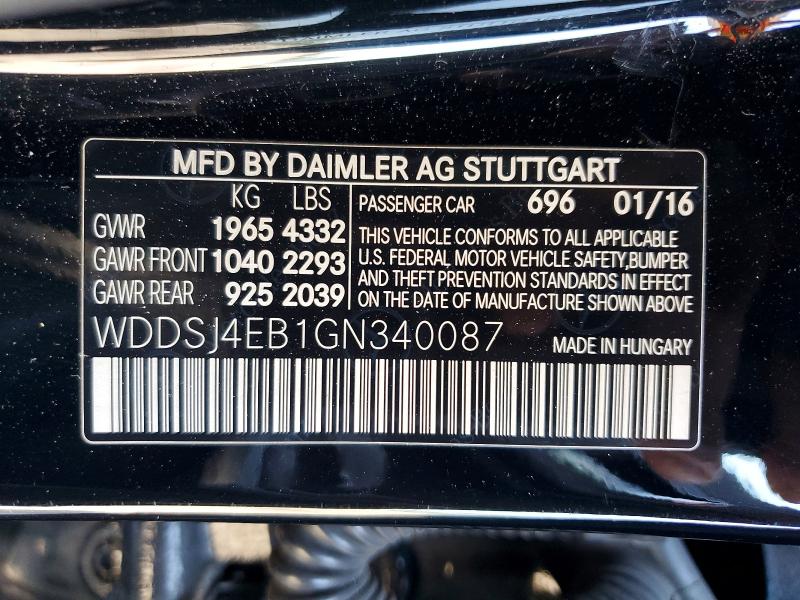 Продажа на аукционе авто 2016 Mercedes-benz Cla, vin: WDDSJ4EB1GN340087, номер лота: 54436166