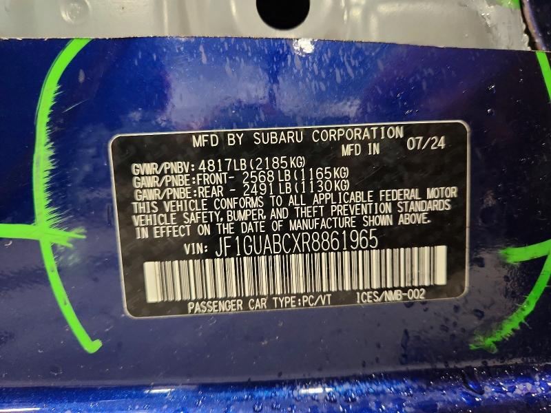 Продаж на аукціоні авто 2024 Subaru Impreza, vin: JF1GUABCXR8861965, номер лоту: 51319056