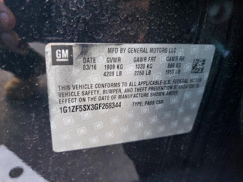 2016 Chevrolet Malibu მანქანა იყიდება აუქციონზე, vin: 1G1ZF5SX3GF268344, აუქციონის ნომერი: 54901856
