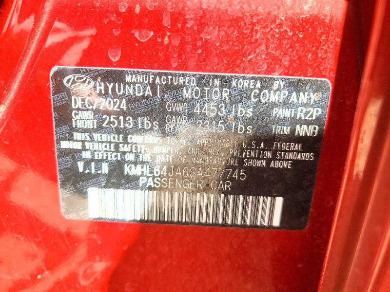 Продажа на аукционе авто 2025 Hyundai Sonata, vin: KMHL64JA6SA477745, номер лота: 52261496