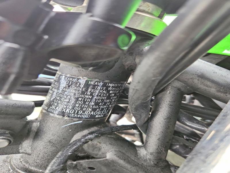Aukcja sprzedaży 2018 Kawasaki Ex400, vin: JKAEXKG19JDA09332, numer aukcji: 54023386