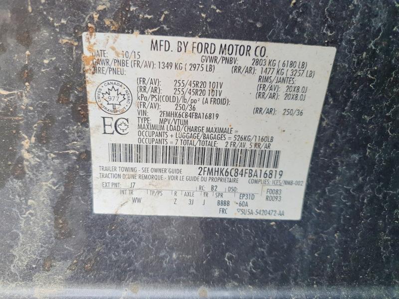 Продаж на аукціоні авто 2015 Ford Flex, vin: 2FMHK6C84FBA16819, номер лоту: 54161006