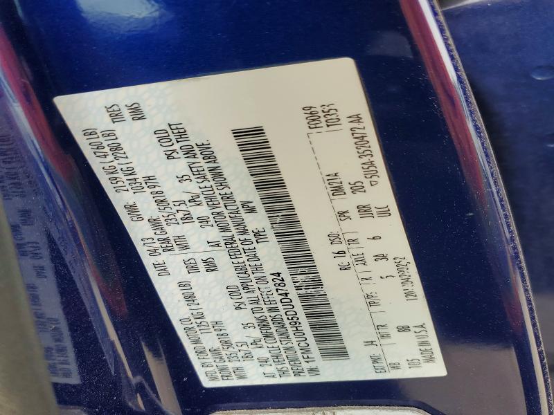 Продаж на аукціоні авто 2013 Ford Escape, vin: 1FMCU0H95DUD47824, номер лоту: 52129416