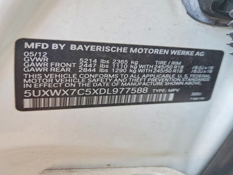 Aukcja sprzedaży 2013 Bmw X3, vin: 5UXWX7C5XDL977588, numer aukcji: 53814176