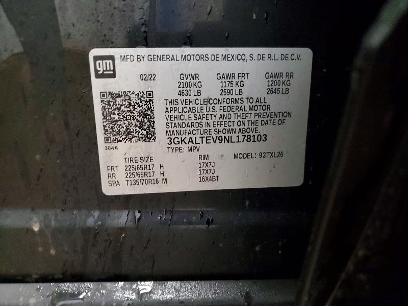 Продажа на аукционе авто 2022 Gmc Terrain, vin: 3GKALTEV9NL178103, номер лота: 53573886