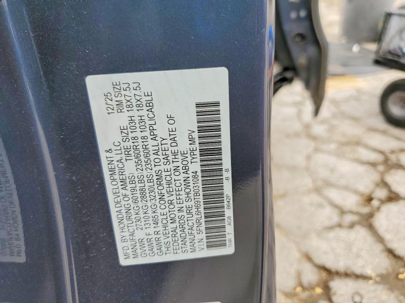 Продажа на аукционе авто 2026 Honda Odyssey, vin: 5FNRL6H69TB031084, номер лота: 51942956