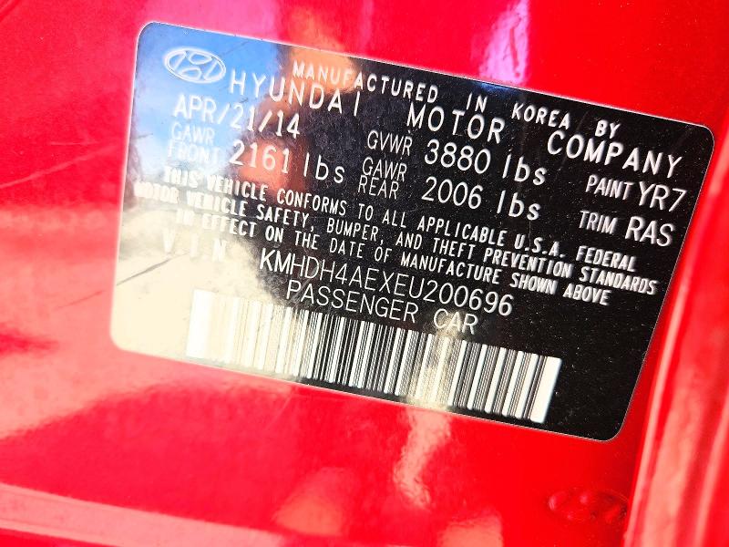 2014 Hyundai Elantra მანქანა იყიდება აუქციონზე, vin: KMHDH4AEXEU200696, აუქციონის ნომერი: 53400606