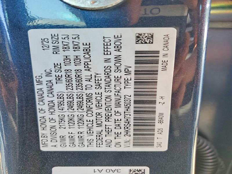 Продажа на аукционе авто 2026 Honda Cr-v, vin: 2HKRS4H73TH450372, номер лота: 53537486
