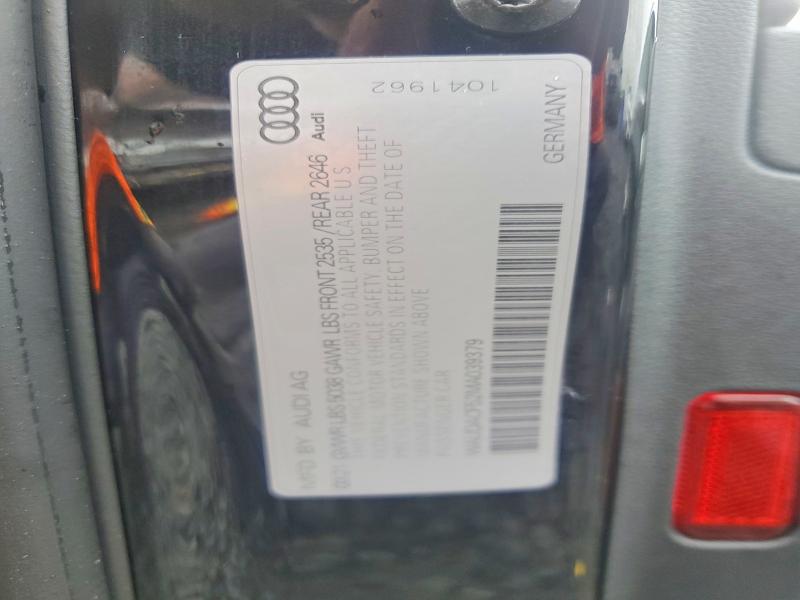 Продаж на аукціоні авто 2021 Audi A5, vin: WAUDACF52MA039379, номер лоту: 52183136