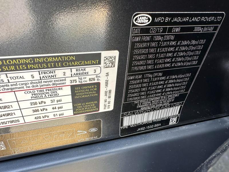 Aukcja sprzedaży 2019 Land Rover Range Rover Sport, vin: SALWR2RV3KA851080, numer aukcji: 50463086
