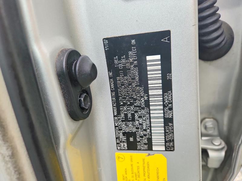 2008 Lexus Rx მანქანა იყიდება აუქციონზე, vin: 2T2HK31U88C087207, აუქციონის ნომერი: 54627766