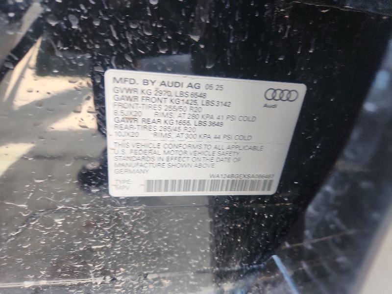 54715466 :رقم المزاد ، WA124BGFXSA066467 vin ، 2025 Audi Q6 E-tron مزاد بيع