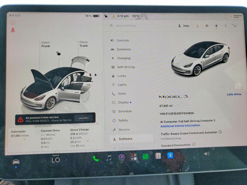 Продажа на аукционе авто 2023 Tesla Model 3, vin: 5YJ3E1EA5PF504836, номер лота: 55007466