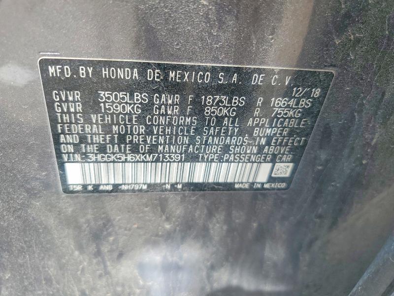 2019 Honda Fit მანქანა იყიდება აუქციონზე, vin: 3HGGK5H6XKM713391, აუქციონის ნომერი: 53738426