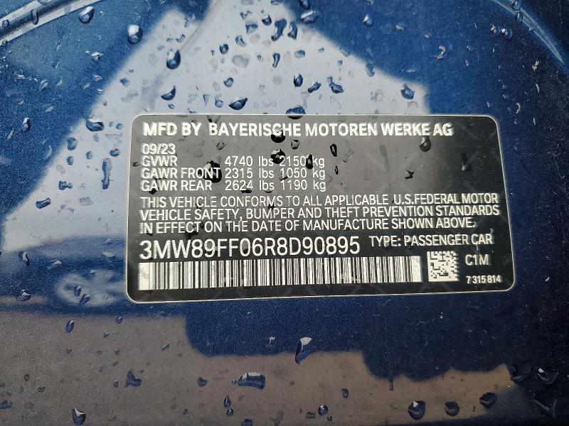 Продажа на аукционе авто 2024 Bmw 330xi, vin: 3MW89FF06R8D90895, номер лота: 53701646