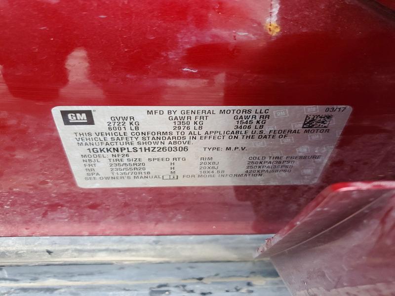 Продажа на аукционе авто 2017 Gmc Acadia, vin: 1GKKNPLS1HZ260306, номер лота: 53974256