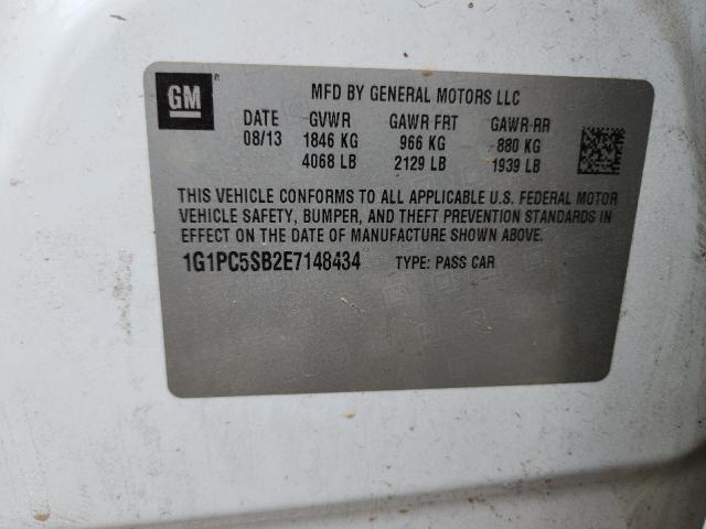 52365916 :رقم المزاد ، 1G1PC5SB2E7148434 vin ، 2014 Chevrolet Cruze مزاد بيع