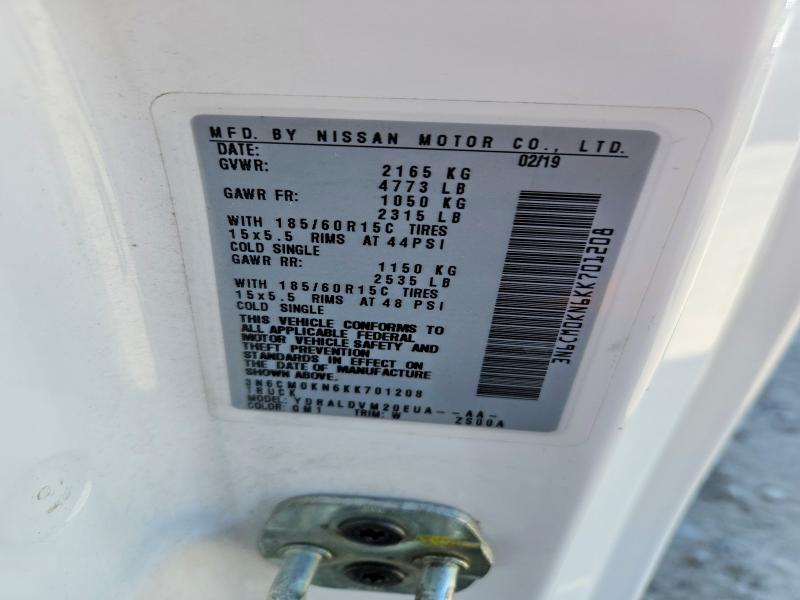 Продажа на аукционе авто 2019 Nissan Nv200, vin: 3N6CM0KN6KK701208, номер лота: 52023386