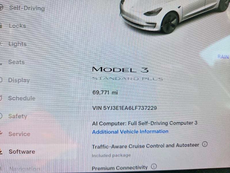 Aukcja sprzedaży 2020 Tesla Model 3, vin: 5YJ3E1EA6LF737229, numer aukcji: 54103226