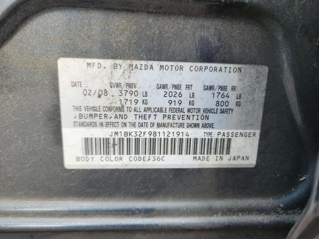 Aukcja sprzedaży 2008 Mazda 3, vin: JM1BK32F981121914, numer aukcji: 54328606
