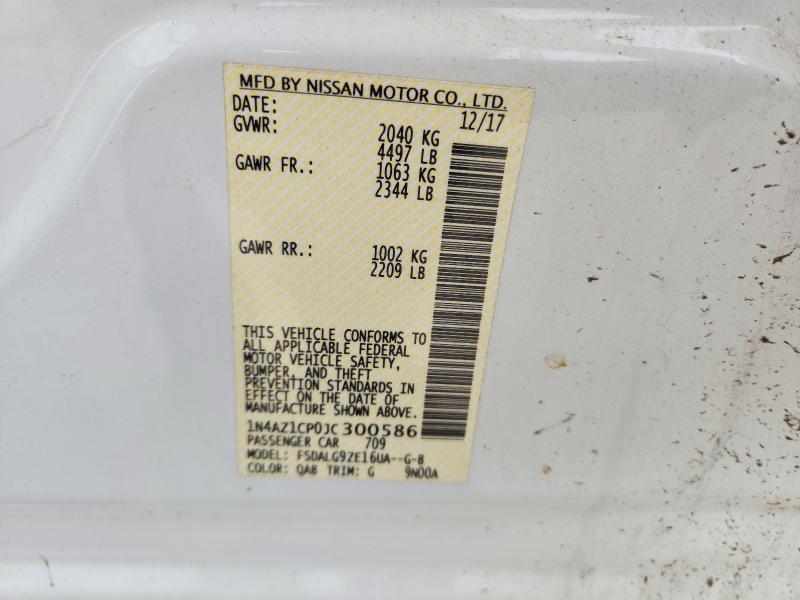 Aukcja sprzedaży 2018 Nissan Leaf, vin: 1N4AZ1CP0JC300586, numer aukcji: 54803946
