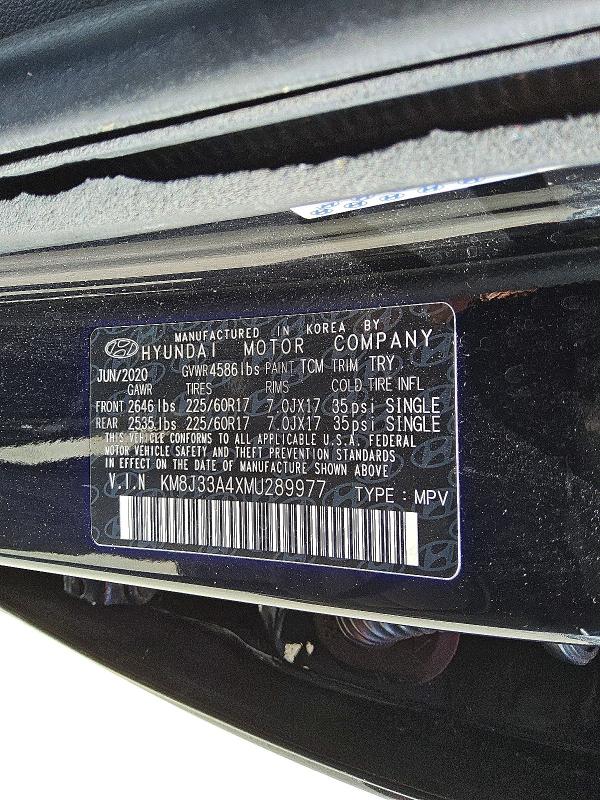 Продажа на аукционе авто 2021 Hyundai Tucson, vin: KM8J33A4XMU289977, номер лота: 52871976