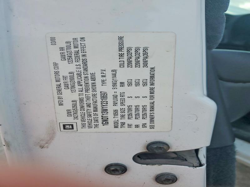 Aukcja sprzedaży 2000 Chevrolet Blazer, vin: 1GNDT13W1Y2318697, numer aukcji: 53809766