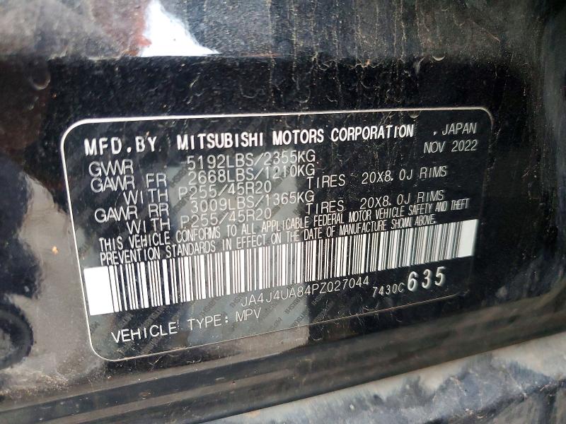 54003236 :رقم المزاد ، JA4J4UA84PZ027044 vin ، 2023 Mitsubishi Outlander مزاد بيع