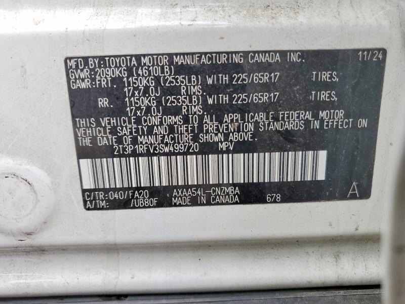 2025 Toyota Rav4 მანქანა იყიდება აუქციონზე, vin: 2T3P1RFV3SW499720, აუქციონის ნომერი: 52426866
