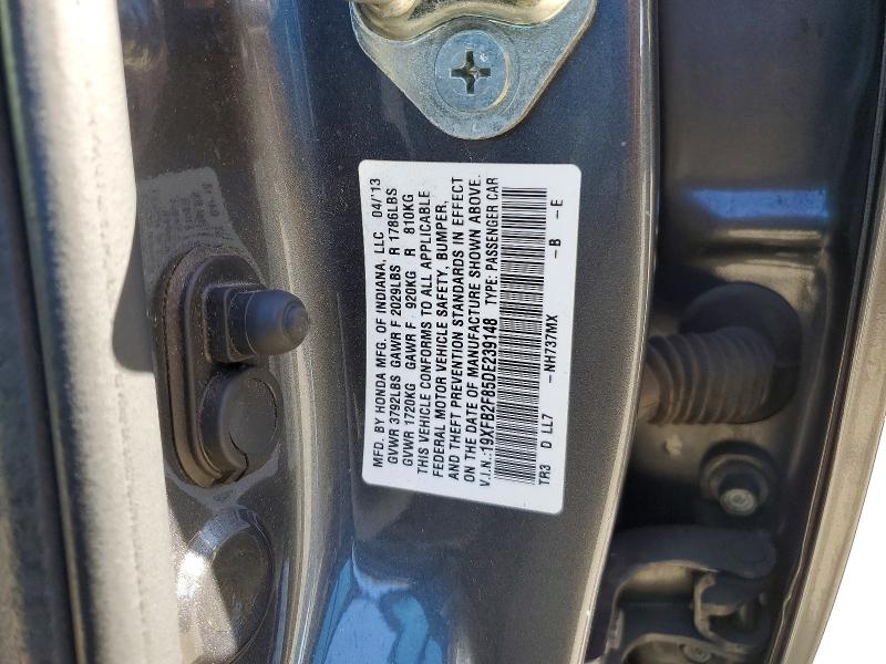 Продажа на аукционе авто 2013 Honda Civic, vin: 19XFB2F85DE239148, номер лота: 55347826