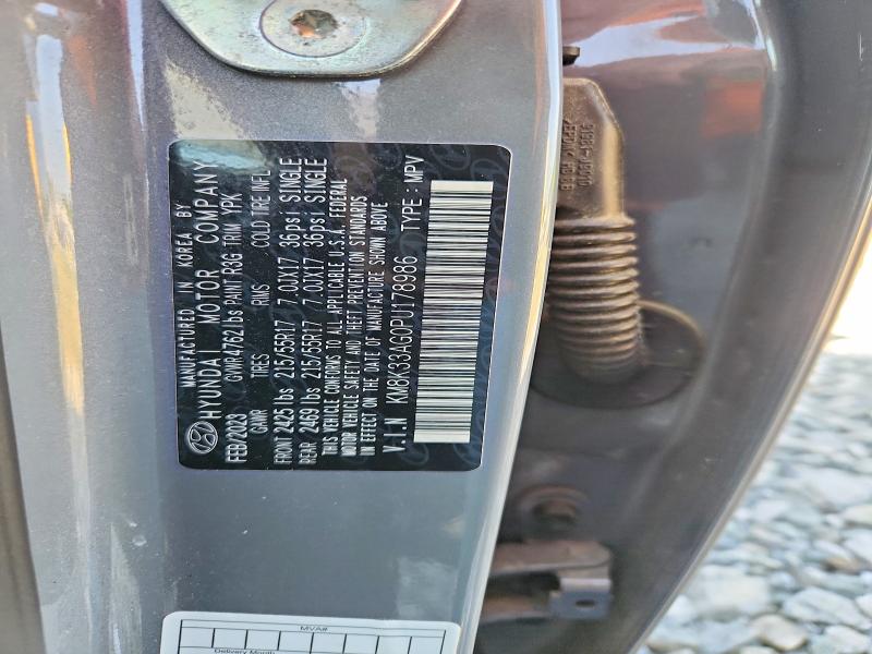 54616766 :رقم المزاد ، KM8K33AG0PU178986 vin ، 2023 Hyundai Kona مزاد بيع