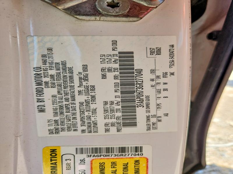 53208116 :رقم المزاد ، 3FA6P0H73GR277040 vin ، 2016 Ford Fusion مزاد بيع